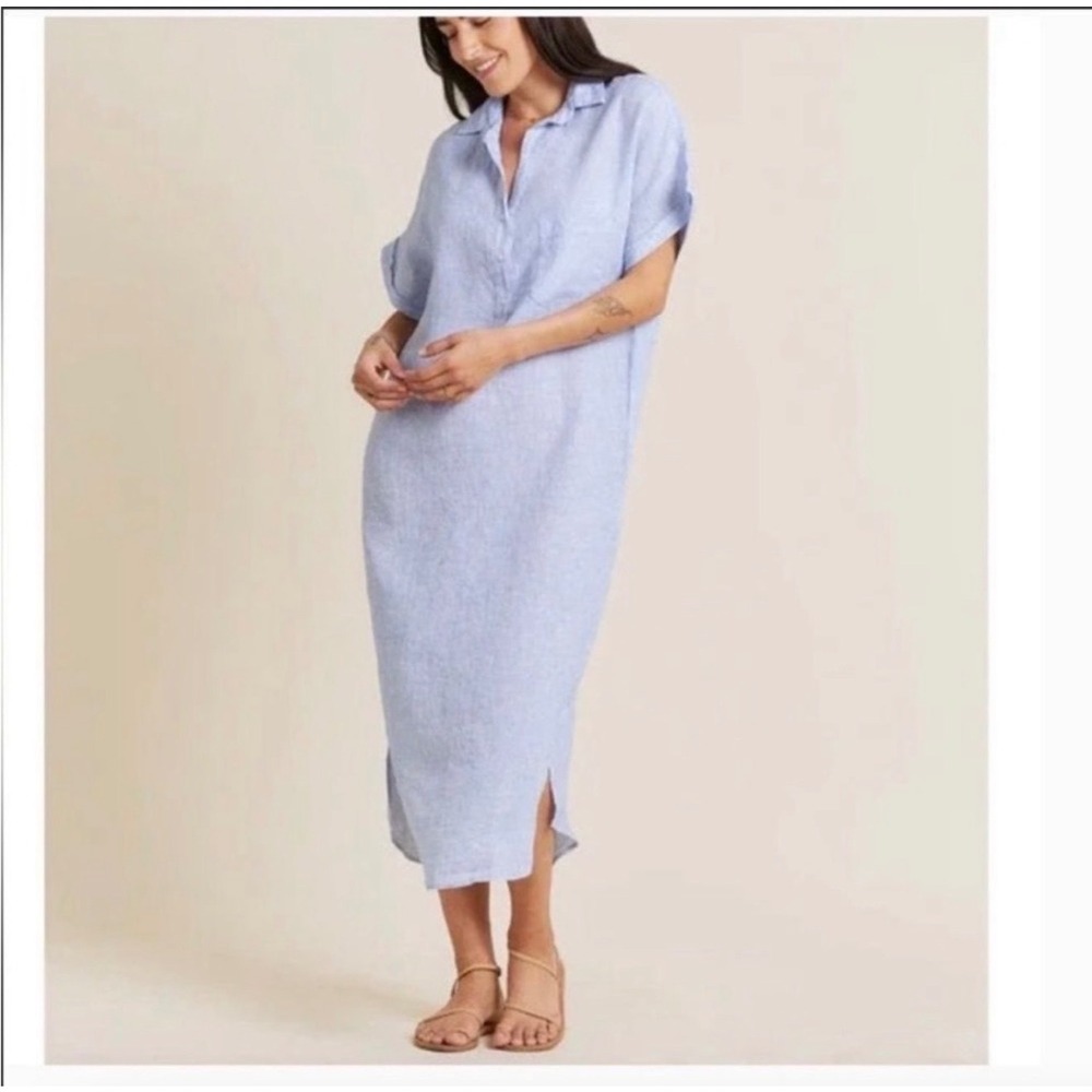 Grayson Frank & Eileen The Artist SS dress full length linen black minimalist